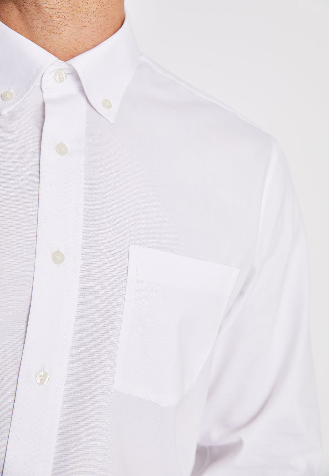 Camisa Formal Hombre Regular Oxford Blanco