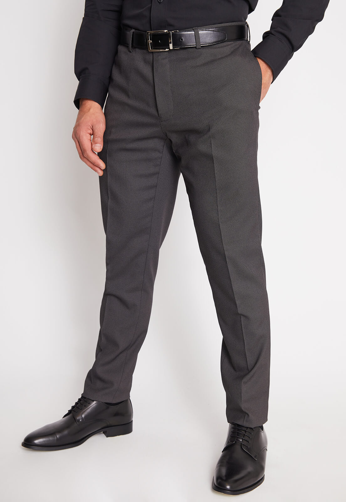 Traje formal slim fantasía charcoal