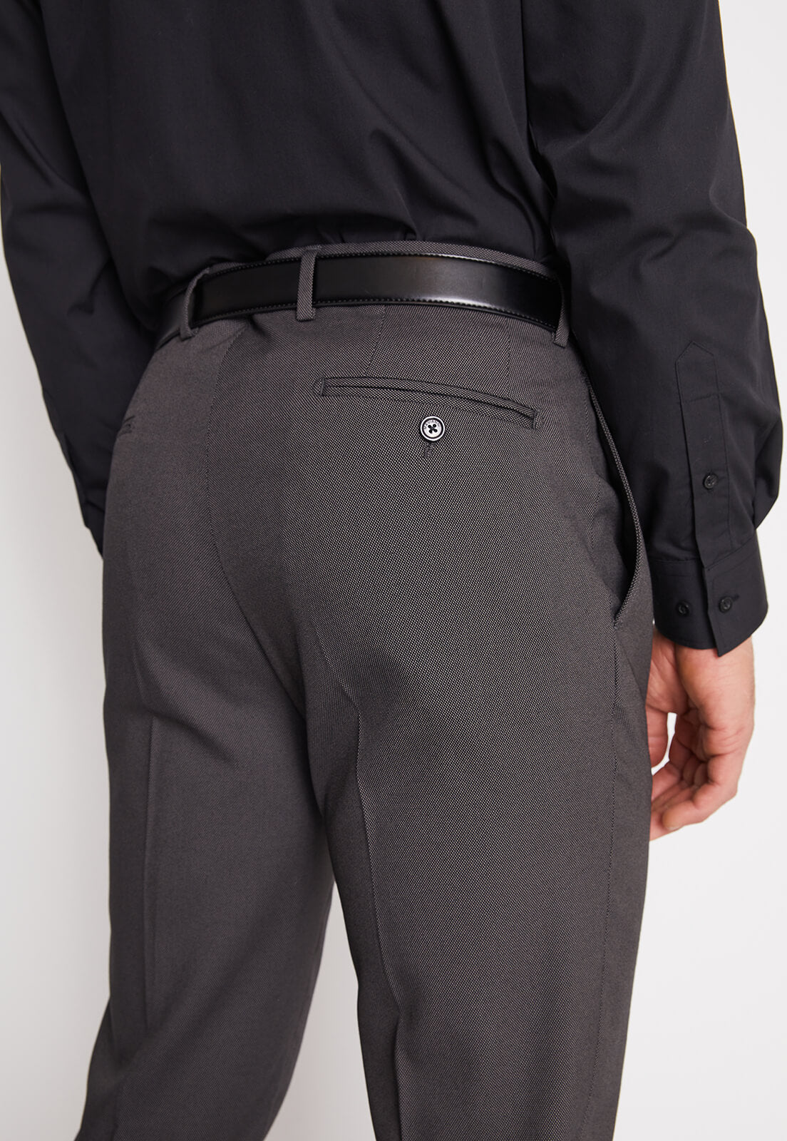 Traje formal slim fantasía charcoal