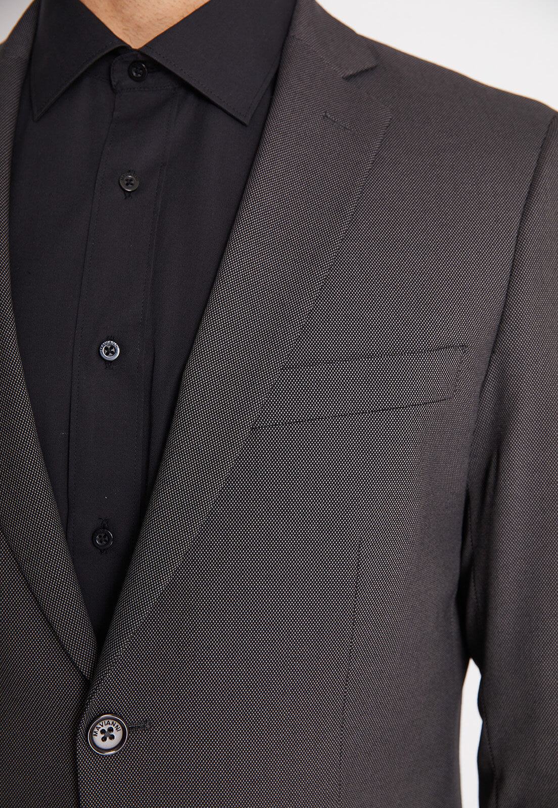 Traje formal slim fantasía charcoal