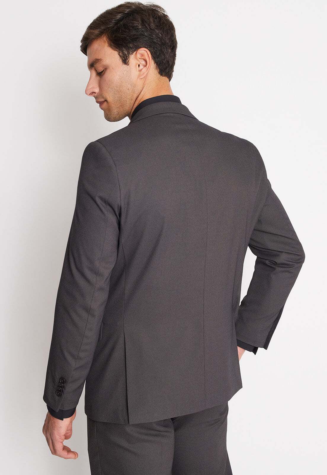 Traje formal slim fantasía charcoal