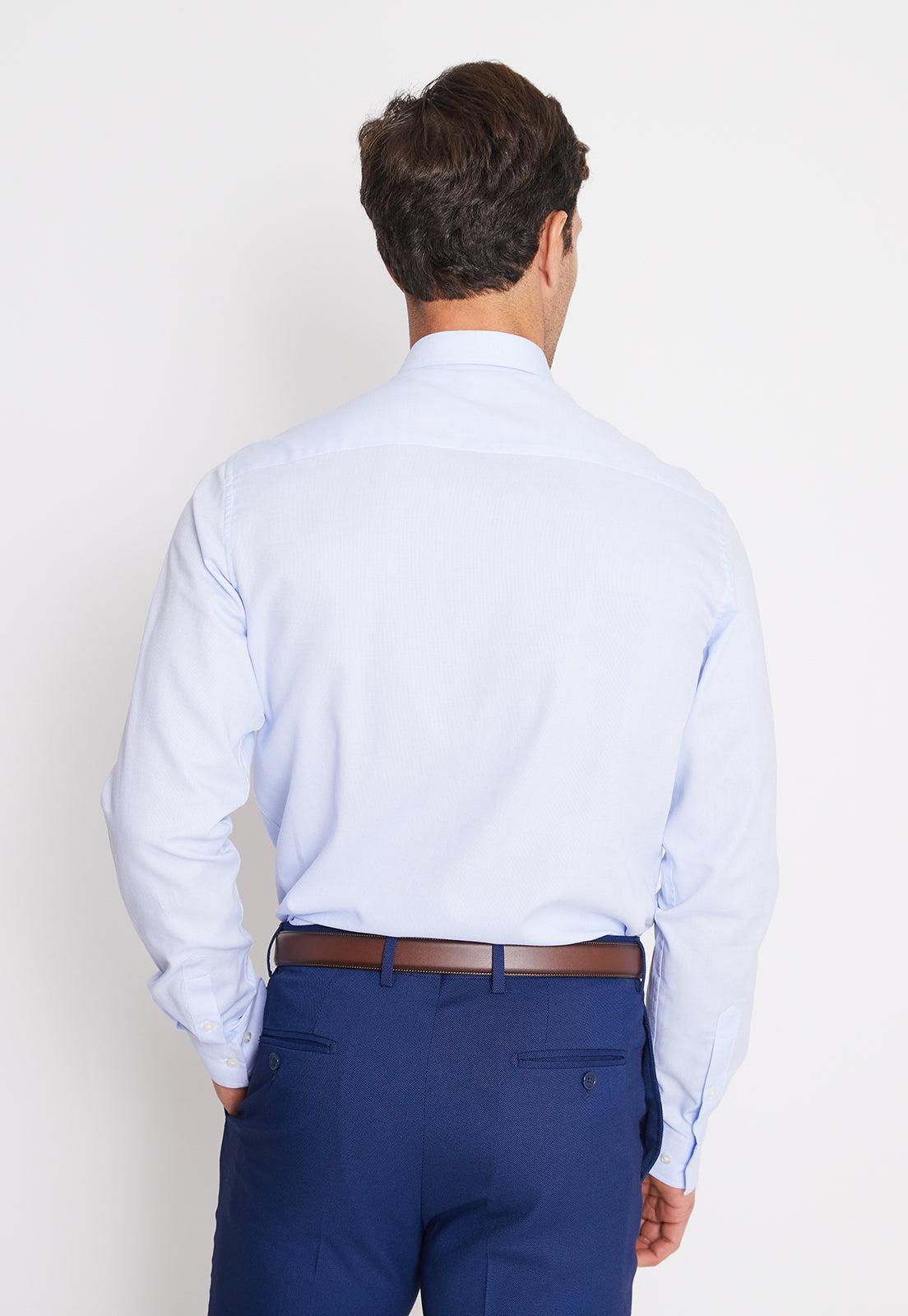 Camisa Formal Colección Slim Dobby Celeste
