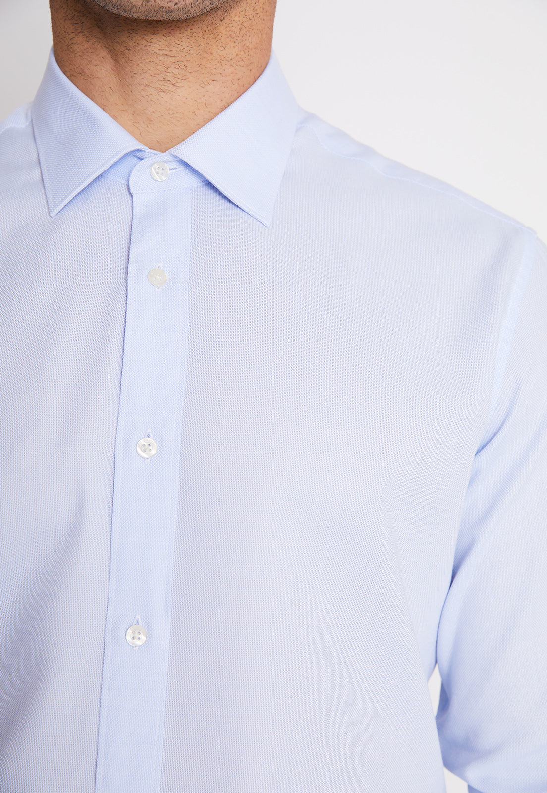 Camisa Formal Colección Slim Dobby Celeste
