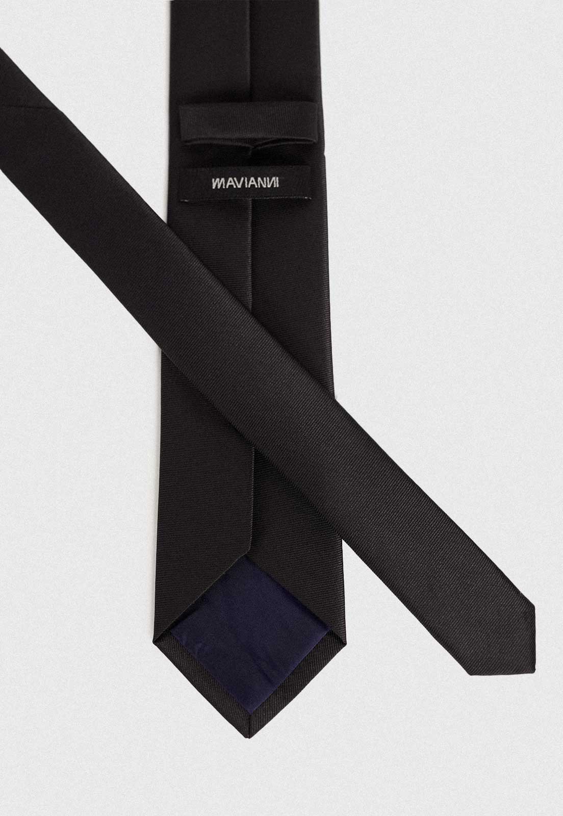 Corbata Hombre Formal Microfibra Liso Negro