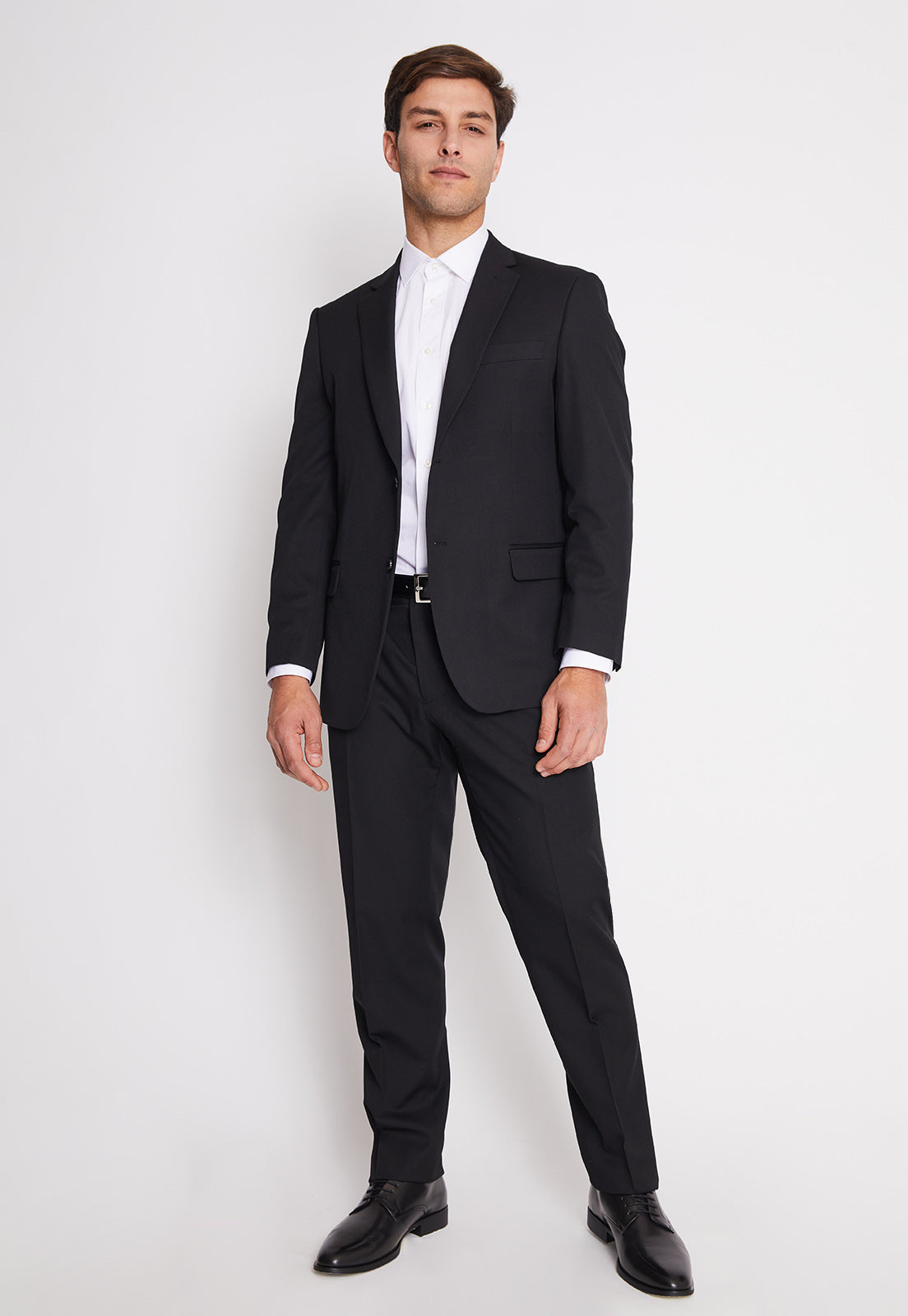Traje Formal Básico Regular Twill Negro