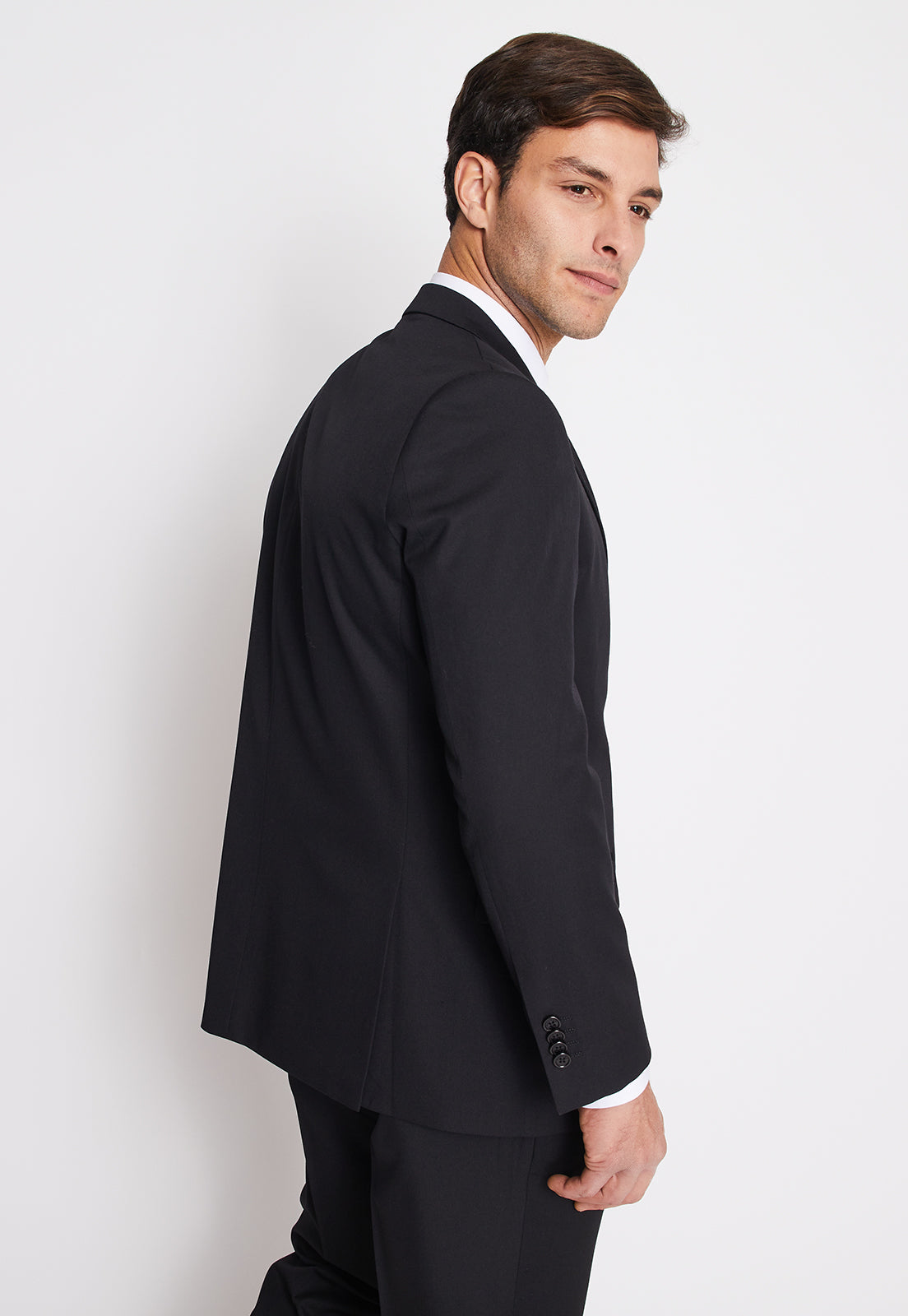 Traje Formal Básico Regular Twill Negro