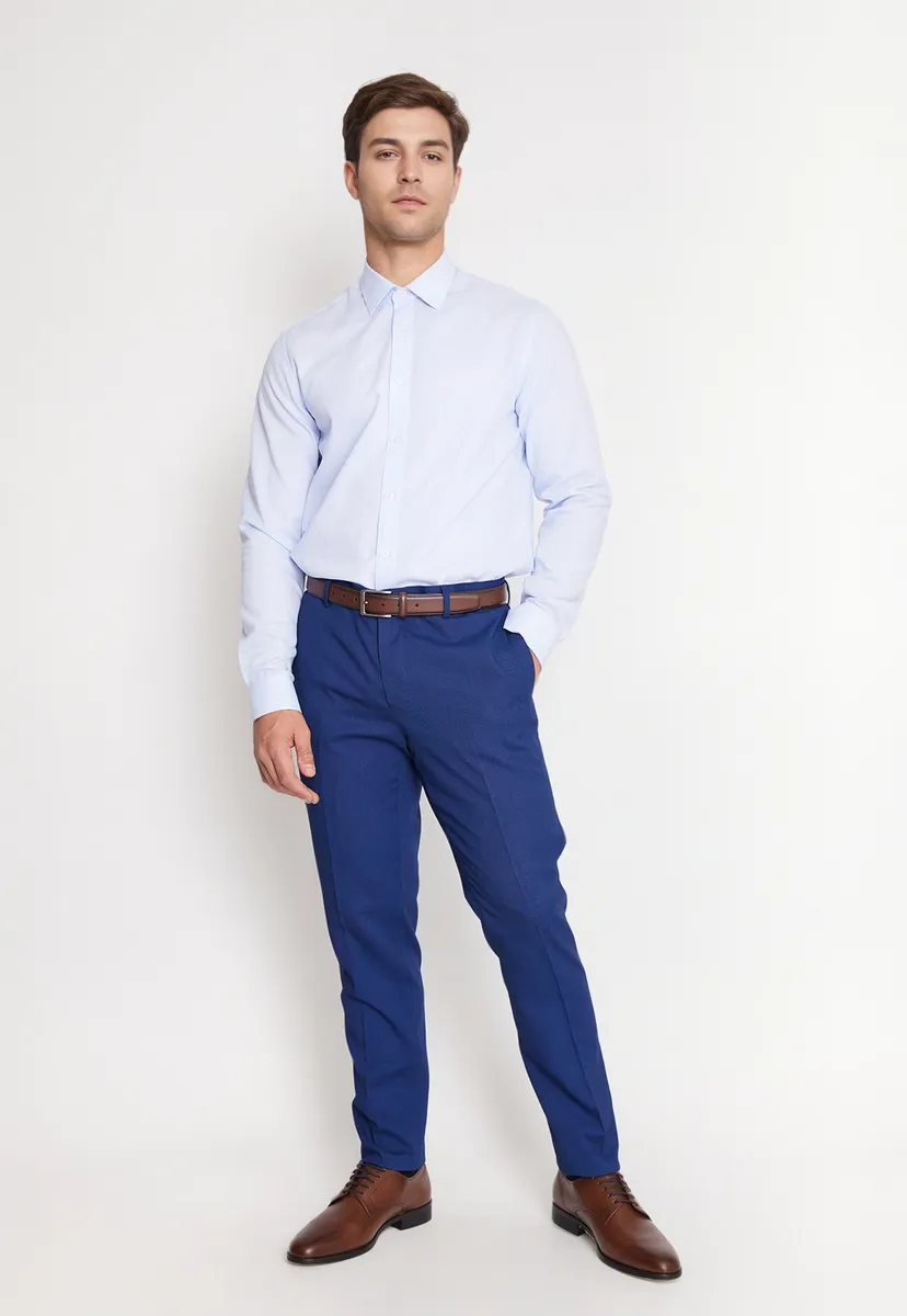 Camisa Formal Colección Slim Dobby Celeste