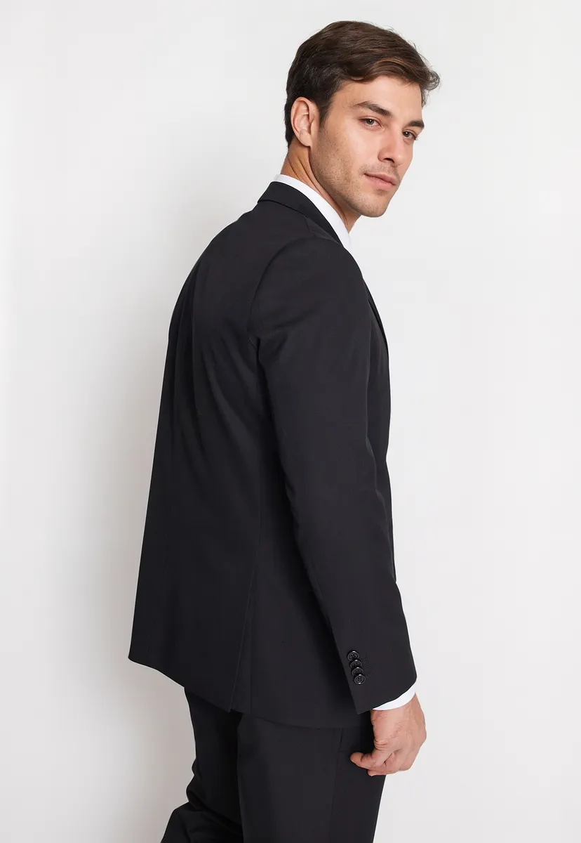 Traje Formal Básico Regular Twill Negro
