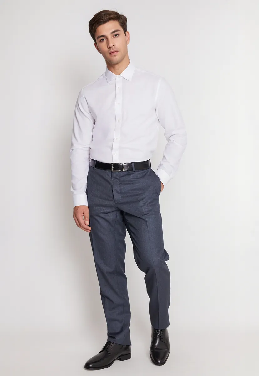 Camisa Formal Colección Slim Dobby Blanco