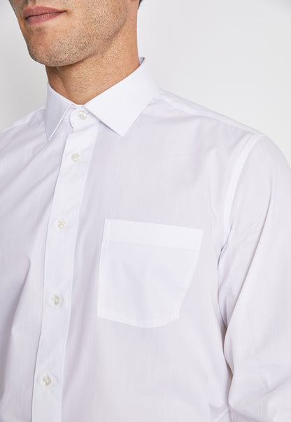 Camisa Formal Hombre Regular Poplin Blanco