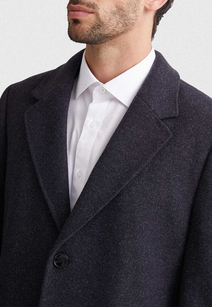 Abrigo Hombre Formal Gris Melange Mavianni