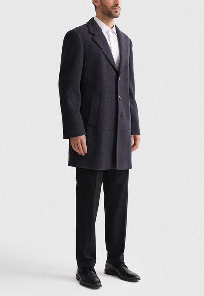 Abrigo Hombre Formal Gris Melange Mavianni