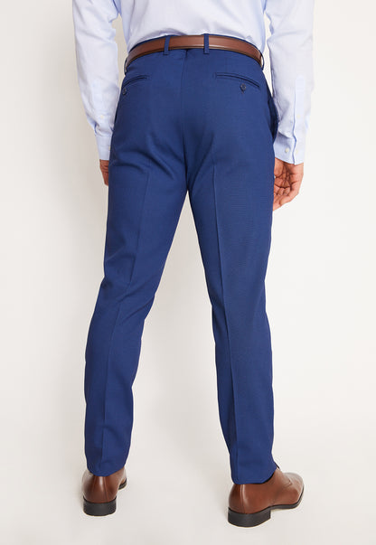 Traje Formal Hombre Slim Texturado Azul Medio