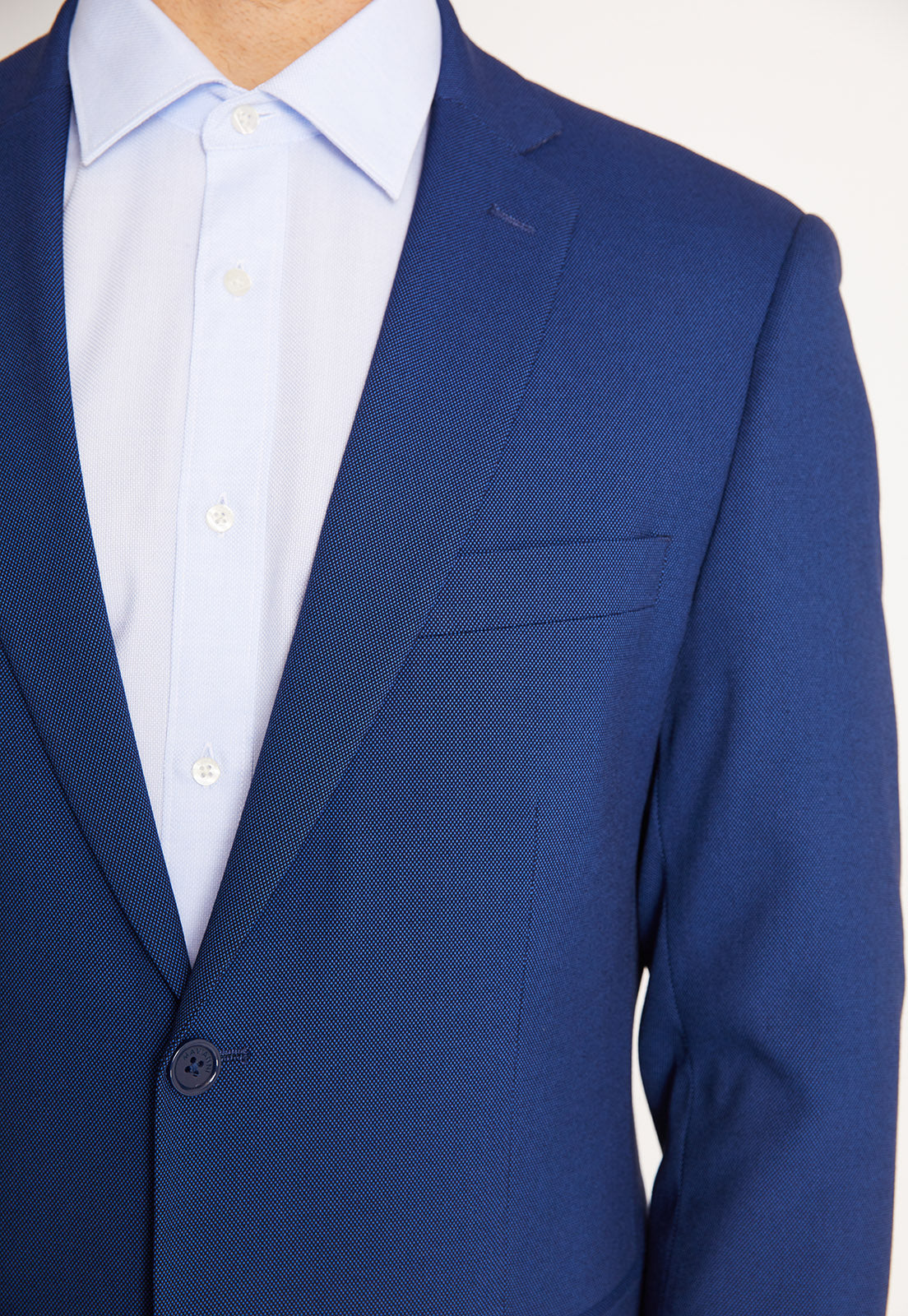 Traje Formal Hombre Slim Texturado Azul Medio