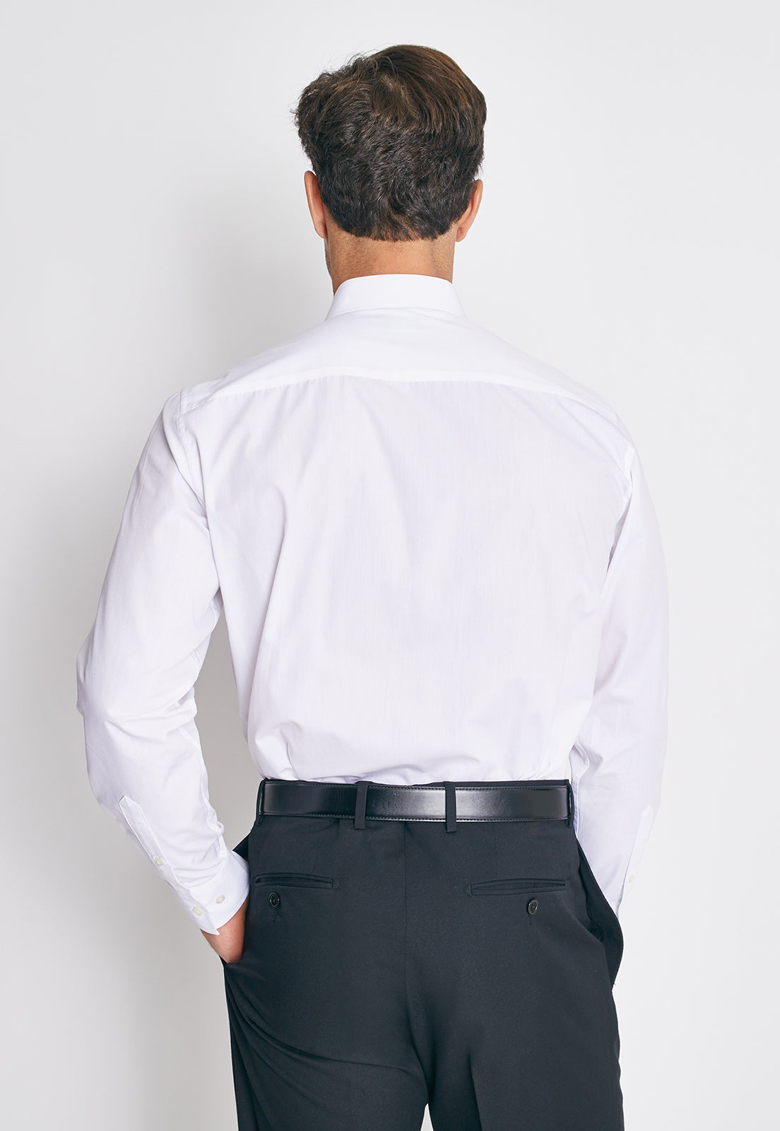 Camisa Formal Básica Lisa Regular Poplin Blanco