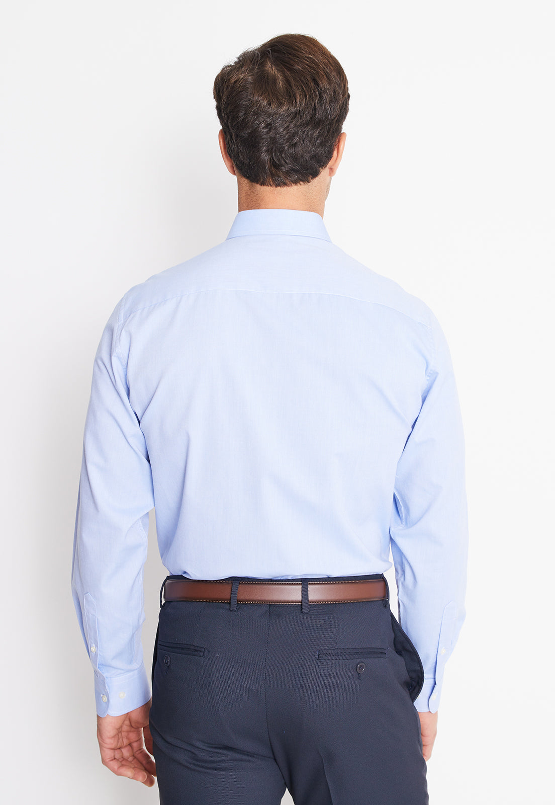 Camisa Formal Hombre Regular Oxford Celeste