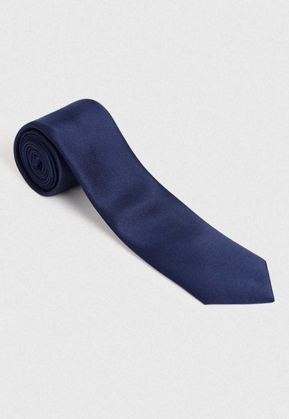 Corbata Hombre Formal Microfibra Liso Navy
