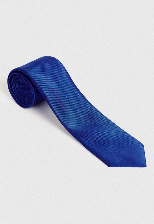 Corbata Hombre Formal Microfibra Liso Azulino