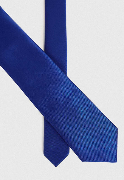 Corbata Hombre Formal Microfibra Liso Azulino