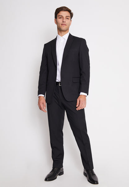 Traje Formal Básico Regular Twill Negro