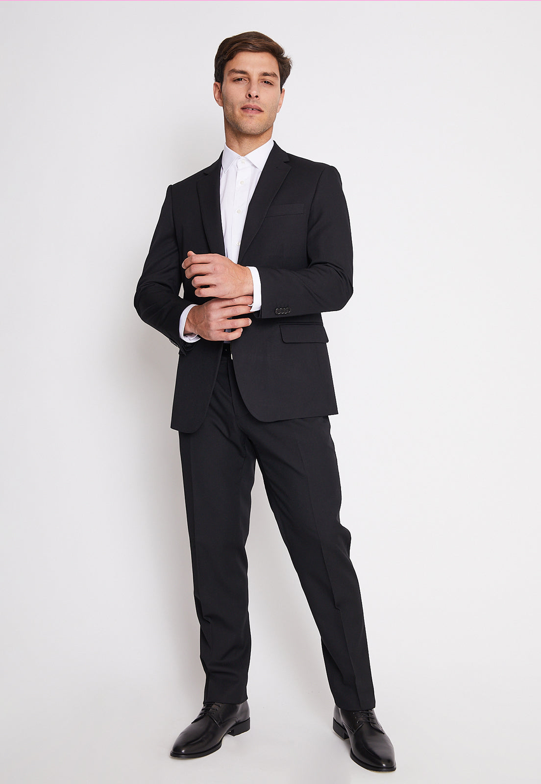 Traje Formal Básico Regular Twill Negro