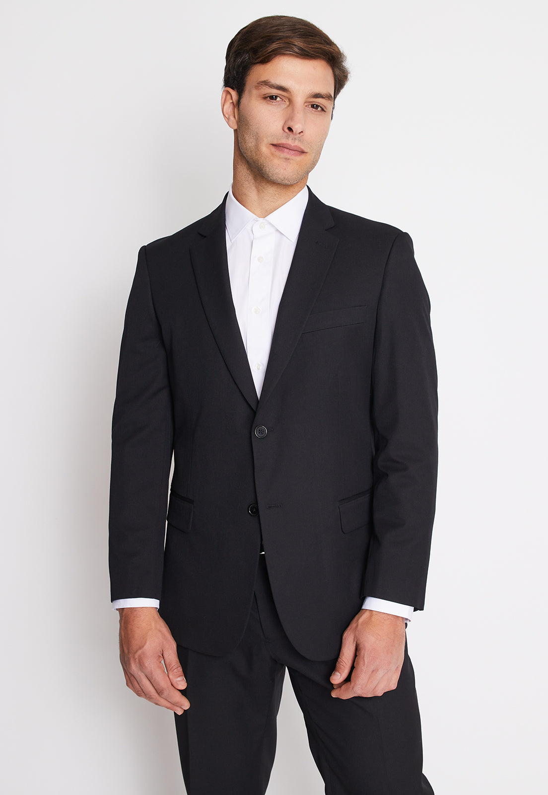 Traje Formal Básico Regular Twill Negro