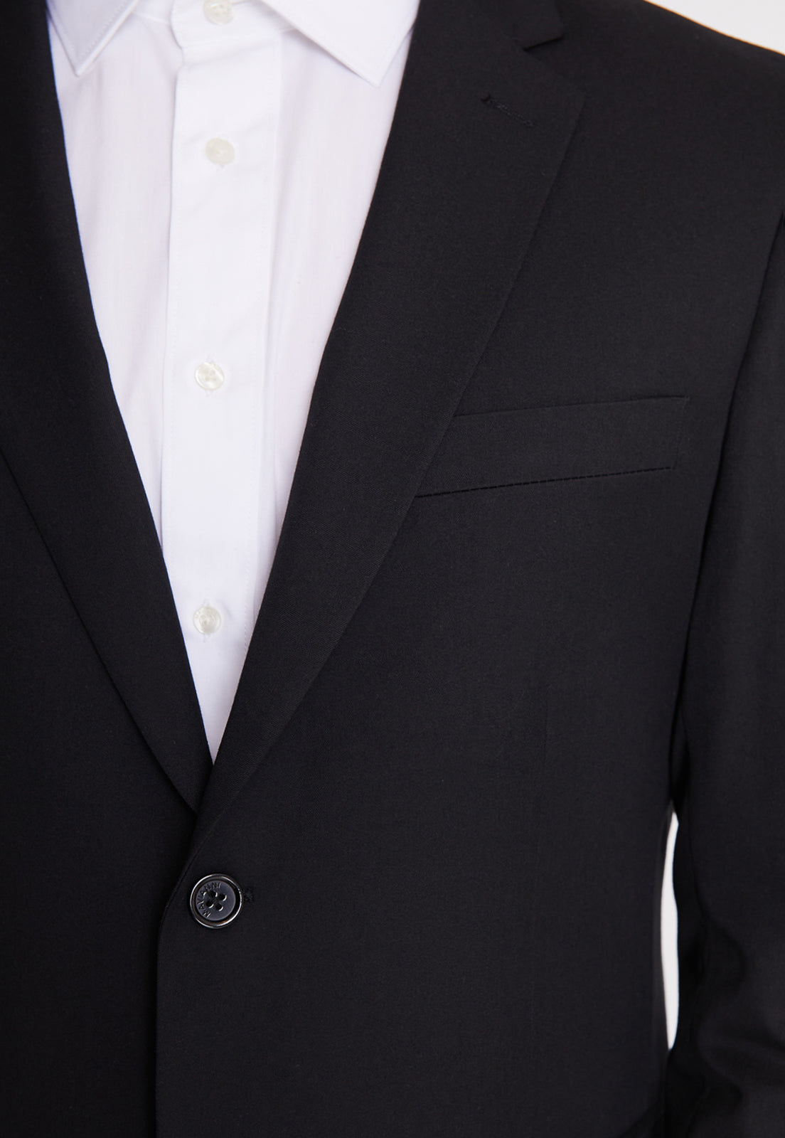 Traje Formal Básico Regular Twill Negro