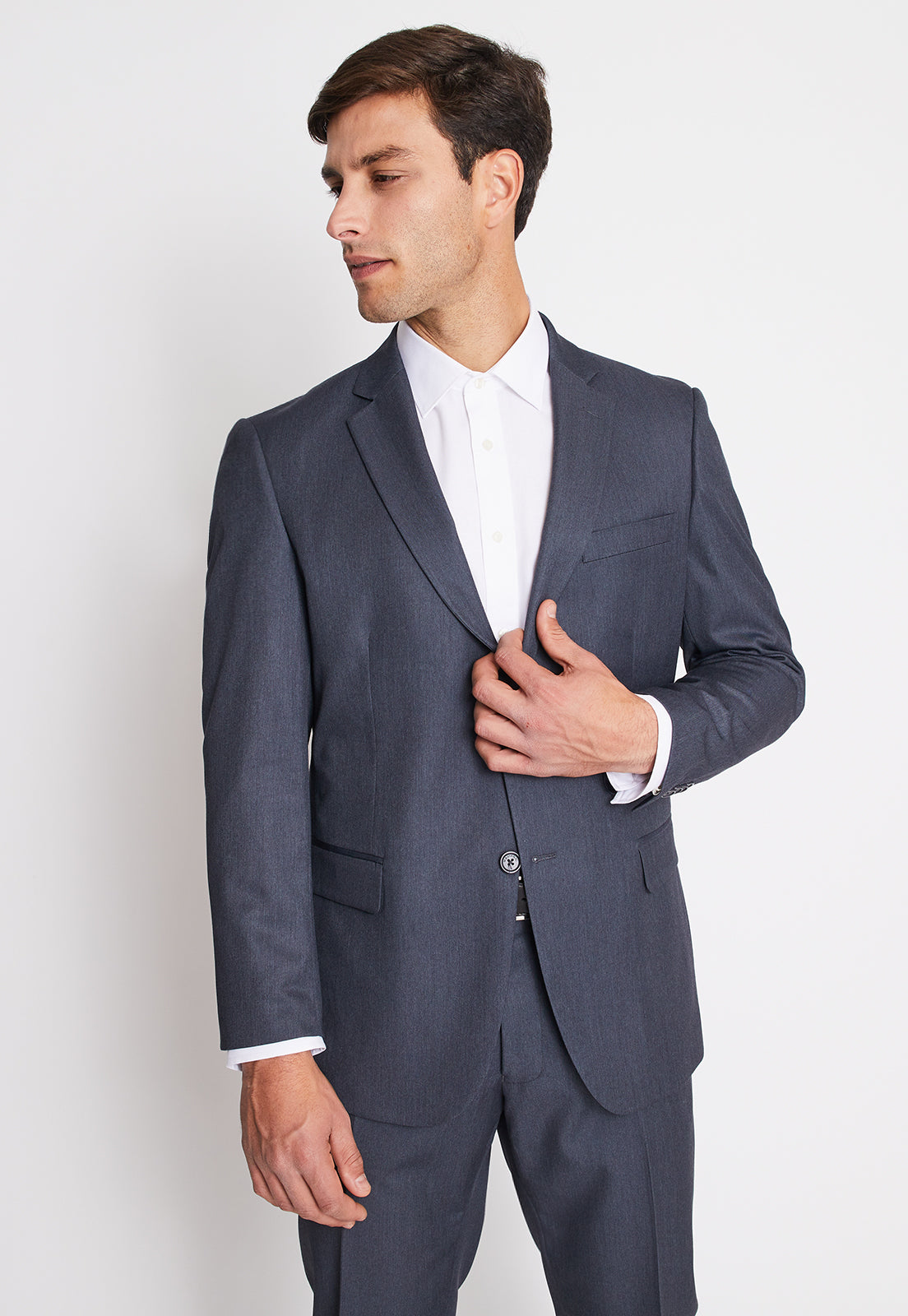 Traje Formal Básico Regular Twill Marengo