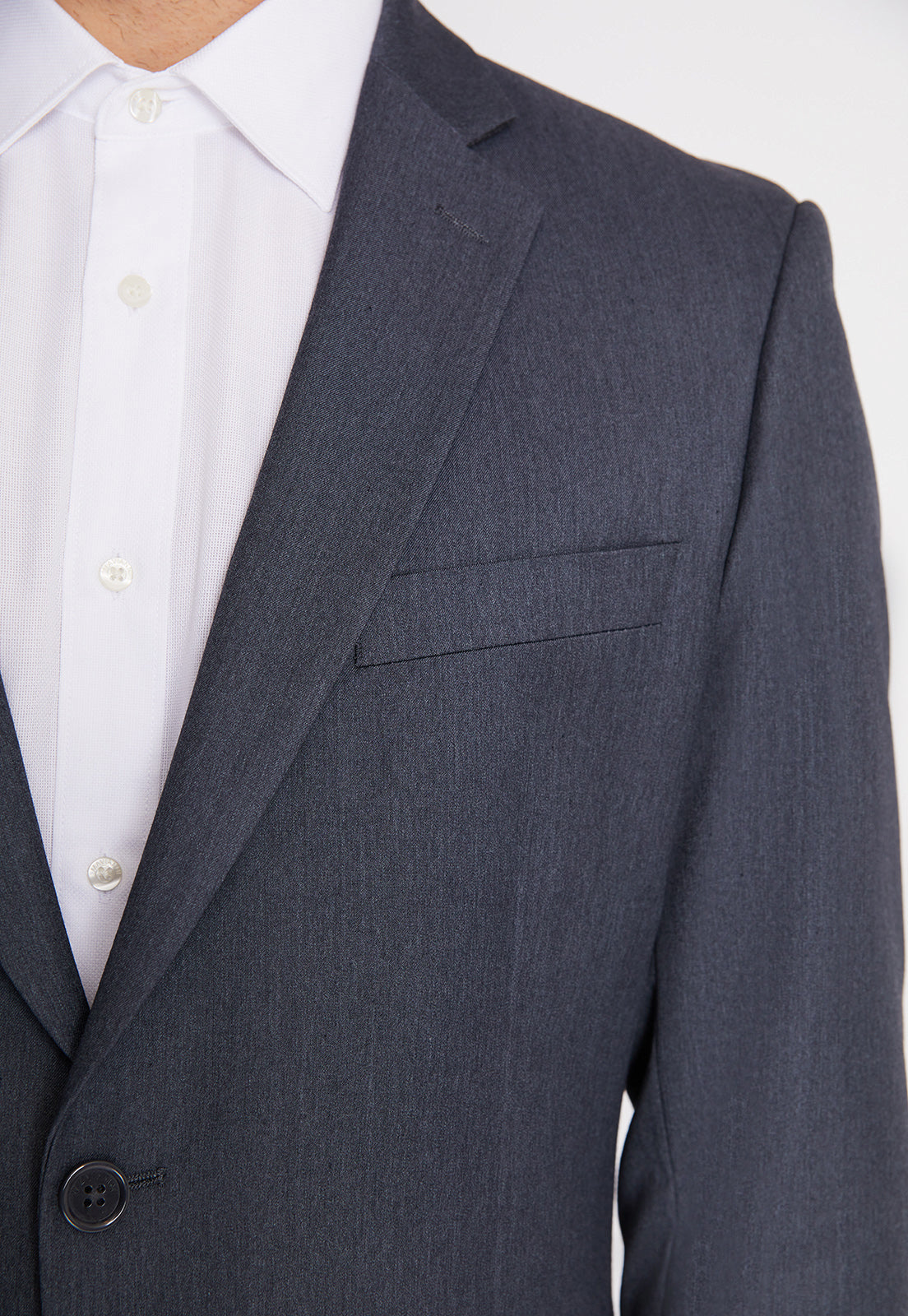 Traje Formal Básico Regular Twill Marengo