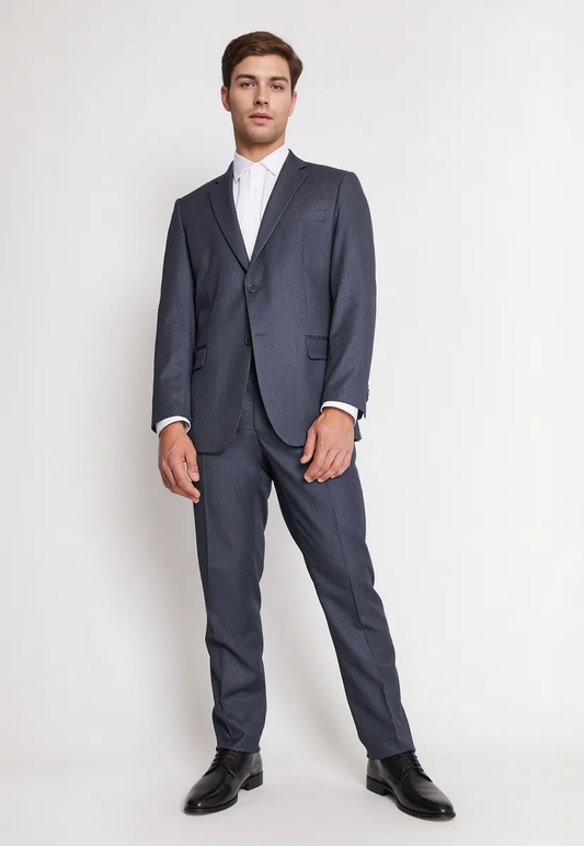 Traje Formal Hombre Regular Twill Marengo