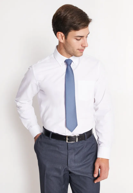 Camisa Formal Hombre Regular Oxford Blanco