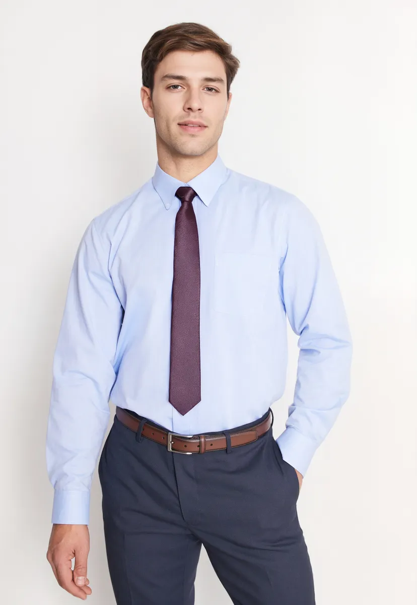 Camisa Formal Hombre Regular Oxford Celeste