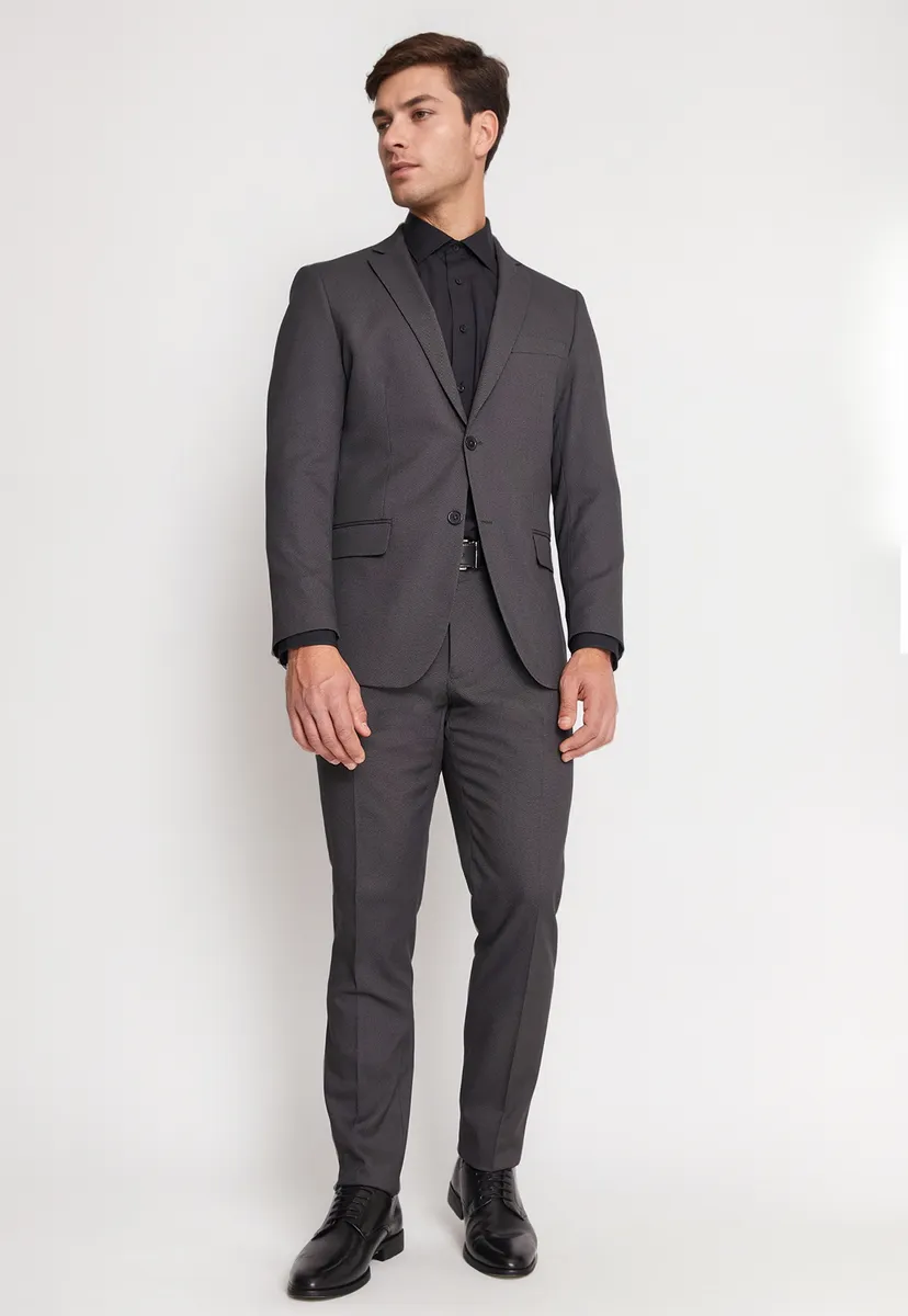 Traje Formal Hombre Slim Texturado Marengo
