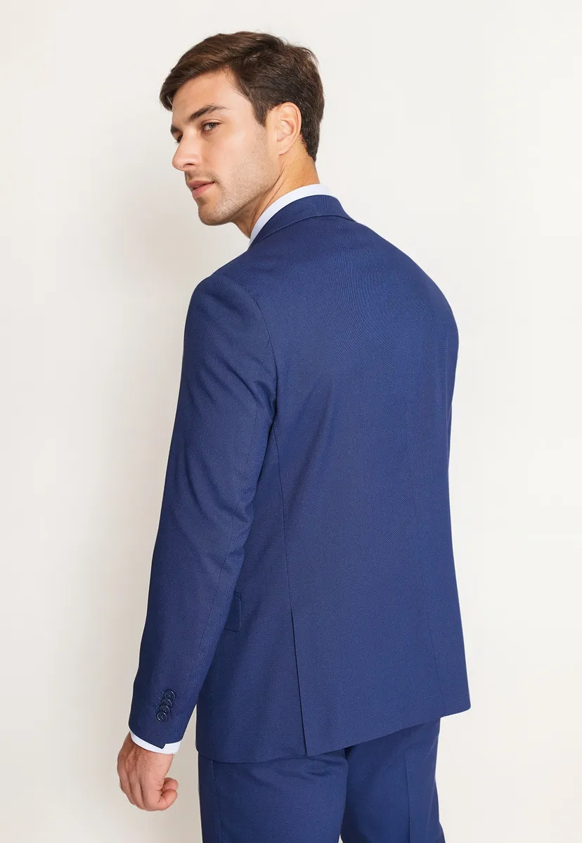 Traje Formal Hombre Slim Texturado Azul Medio