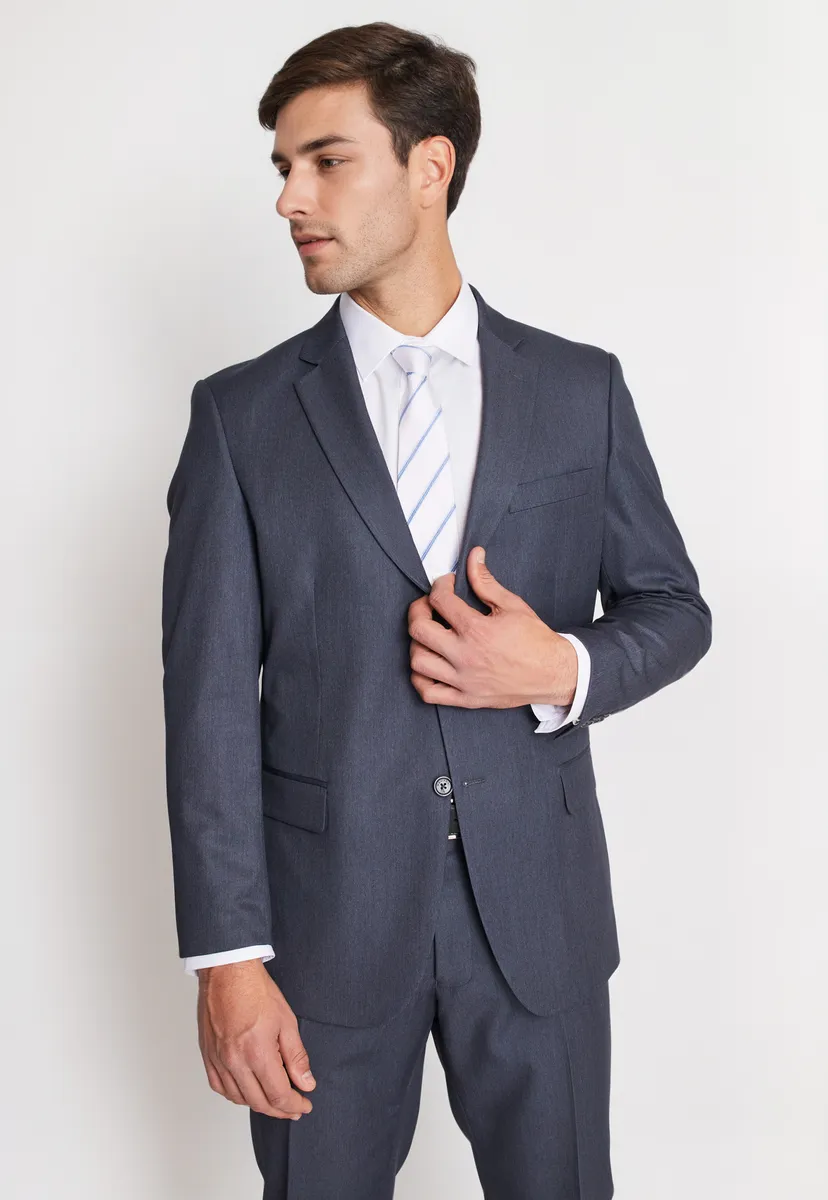 Traje Formal Hombre Regular Twill Marengo